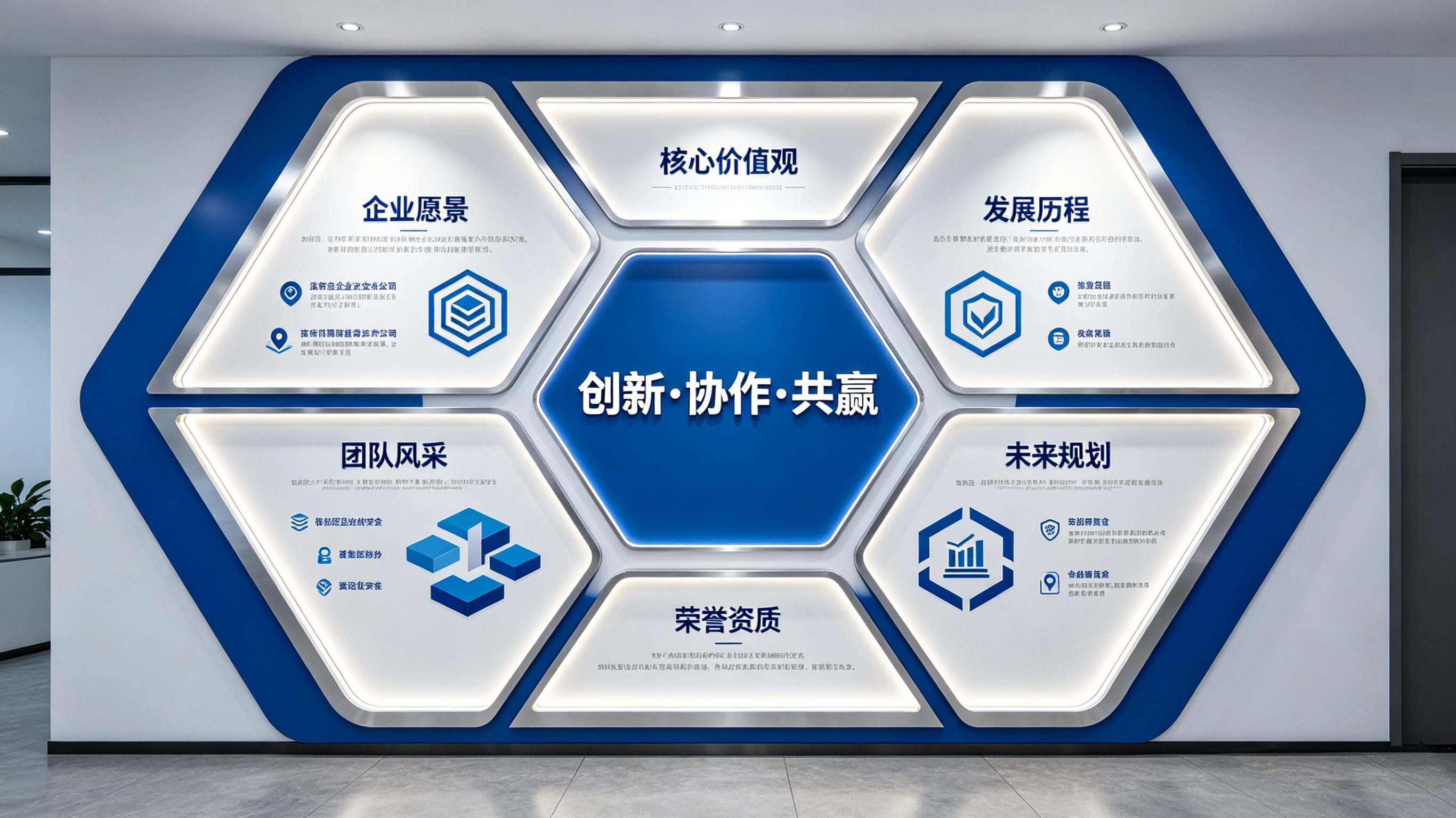  商城企业文化墙六边形避坑指南（新手常犯5个错误）